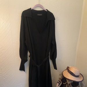 ELOQUII black dress with side split … long dress
